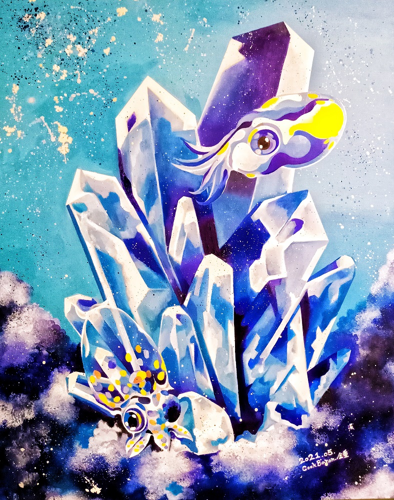 寶石水母系列-藍礦烏賊